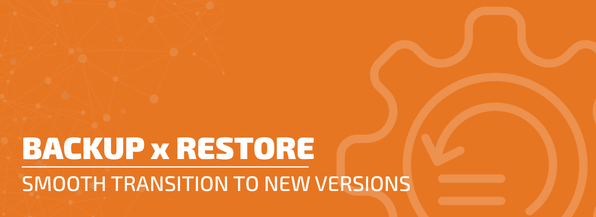 Backup and Restore for a smooth transition to new software versions