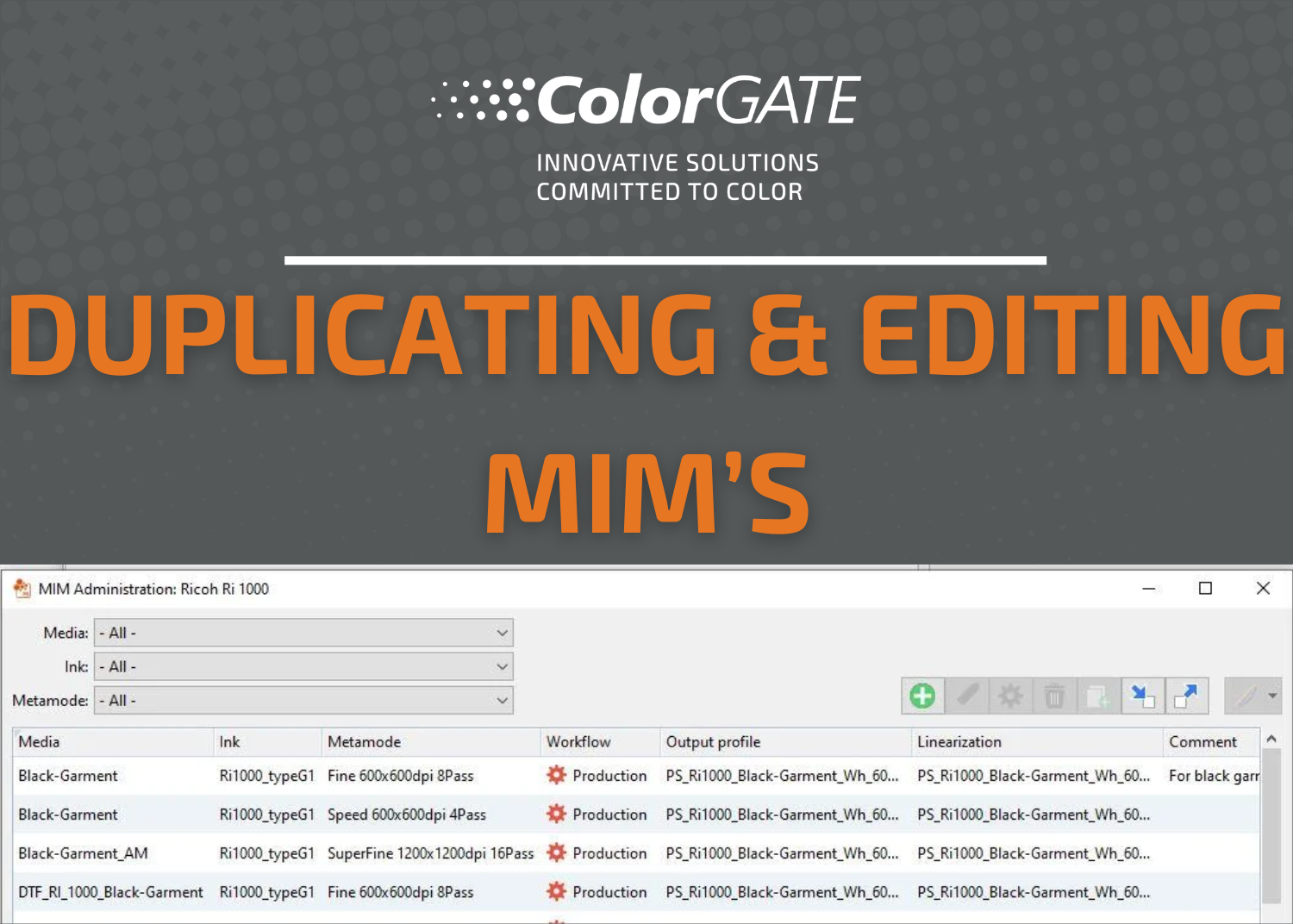 Tips and Tricks for MIM‘s – Part 2: Duplicating and Editing MIM's